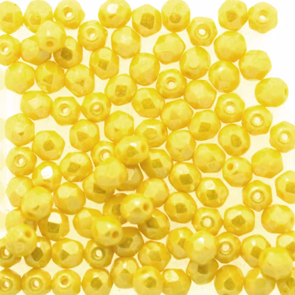 Opaque Jonquil Luster Fire Polish 3mm 100st