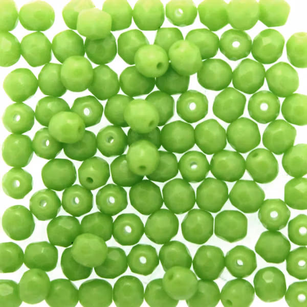 Opaque Apple Green Fire Polish 3mm 100st