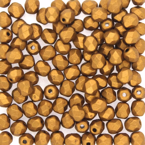Brass Gold Fire Polish 4mm 100st