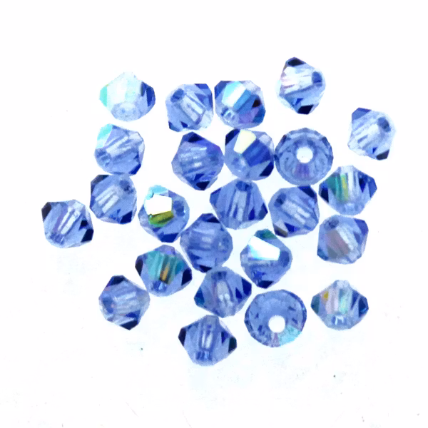 Sapphire AB Preciosa Bicone 3mm 24st
