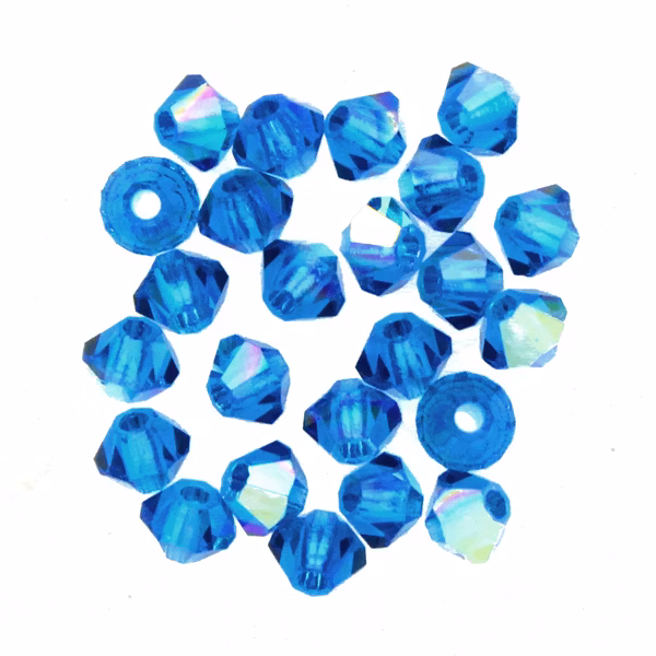 Capri Blue AB Preciosa Bicone 3mm 24st