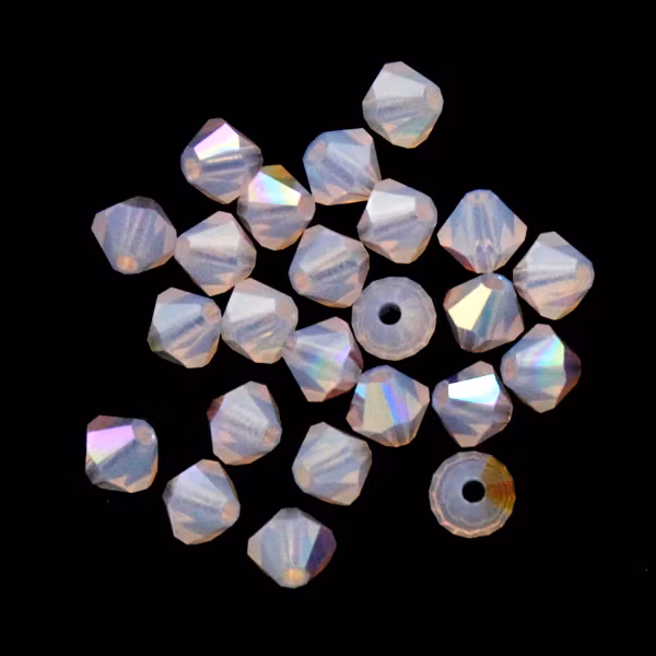 Rose Opal AB Preciosa Bicone 4mm 24st