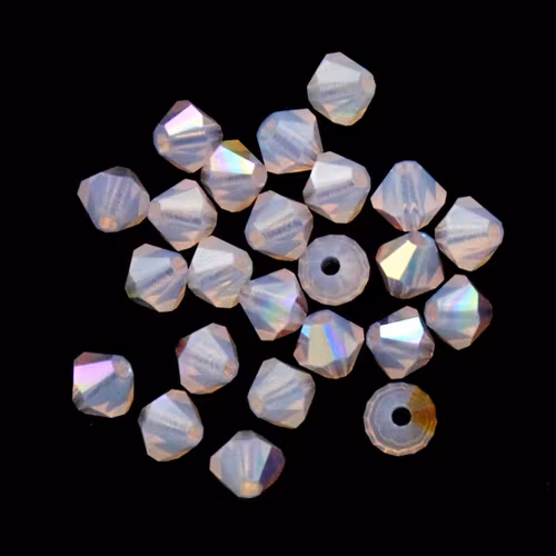 Rose Opal AB Preciosa Bicone 4mm 24st