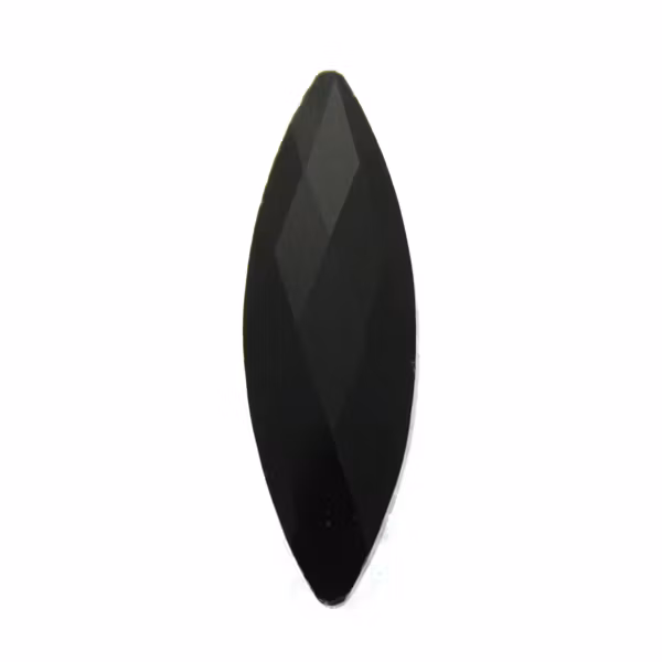 Jet Facetterad Navette 30x10mm 1st