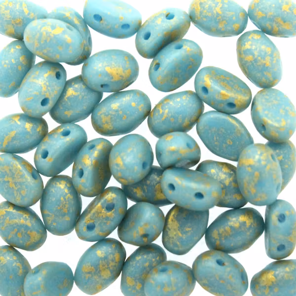 Turquoise Blue Gold Splash Samos 5g