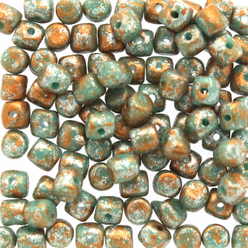 Opaque Green Turquoise Tweedy Copper Minos 5g