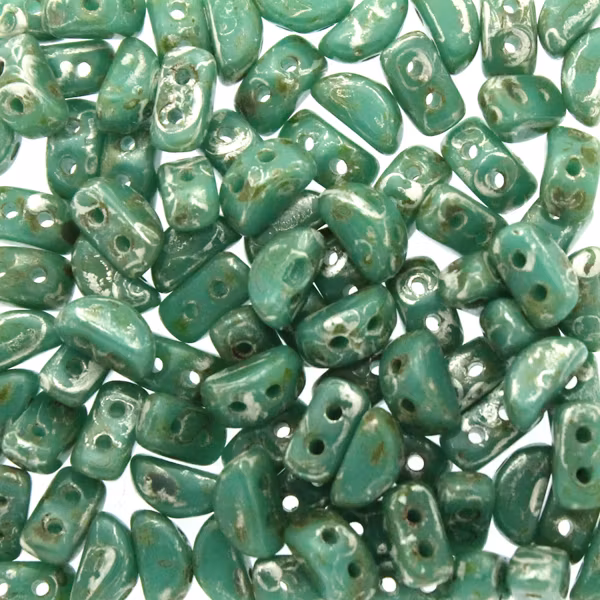 Opaque Green Turquoise Patina Silver Kos 5g