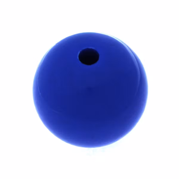 Opaque Cobalt Rund Acrylpärla 20mm 1st