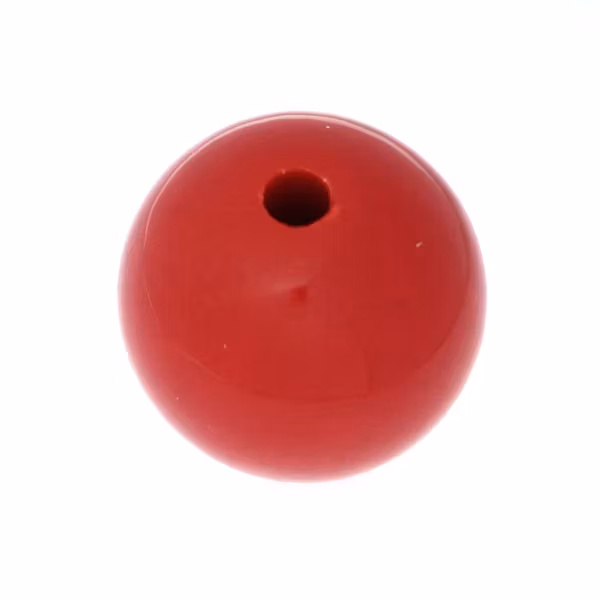 Opaque Red Rund Acrylpärla 20mm 1st