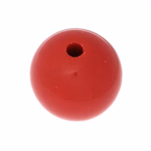 Opaque Red Rund Acrylpärla 20mm 1st