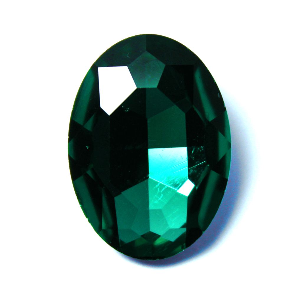 Emerald Kinesisk Strass Oval 8x6mm 4st