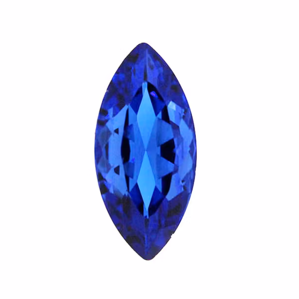 Sapphire Kinesisk Strass Navette 10x5mm 4st
