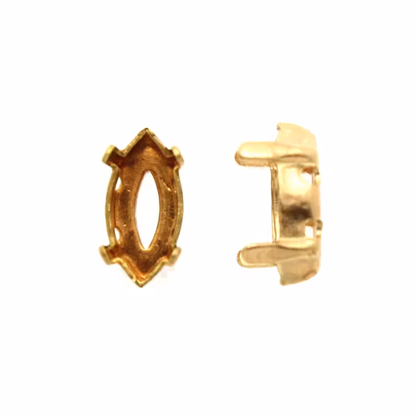 Ljust Kopparfärgad Infattning Navette 10x5mm 4st