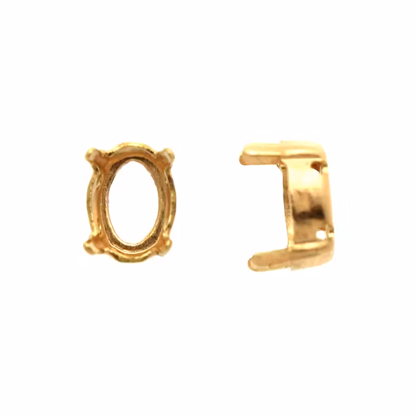Ljust Kopparfärgad Infattning Oval 8x6mm 4st