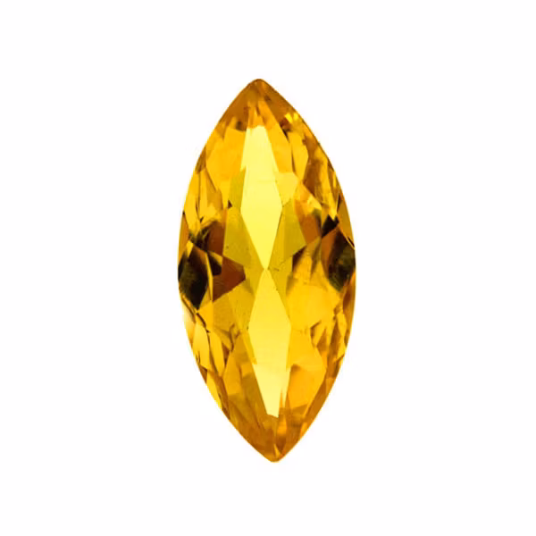 Yellow Kinesisk Strass Navette 10x5mm 4st