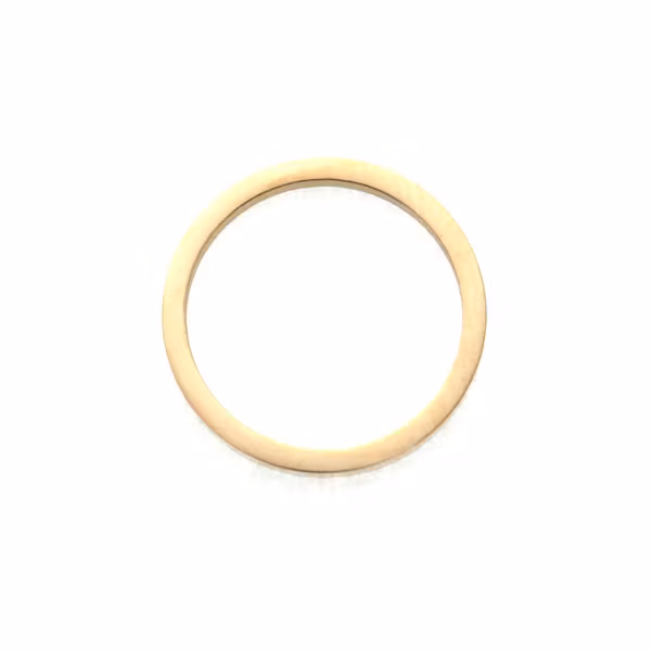 Roséguldfärgad Bred 304 Rostfritt Stål 15mm Metallram Rund 1st