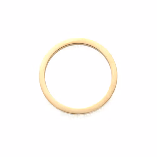Roséguldfärgad Bred 304 Rostfritt Stål 15mm Metallram Rund 1st
