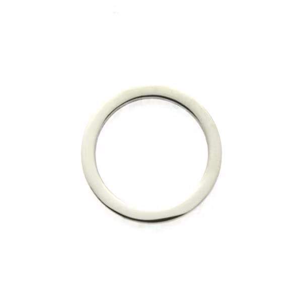 Mörkt Silverfärgad Bred 304 Rostfritt Stål 15mm Metallram Rund 1st