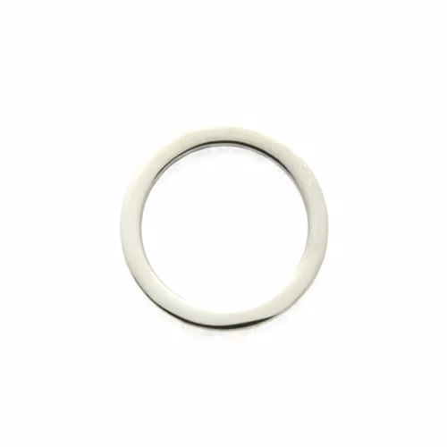 Mörkt Silverfärgad Bred 304 Rostfritt Stål 15mm Metallram Rund 1st