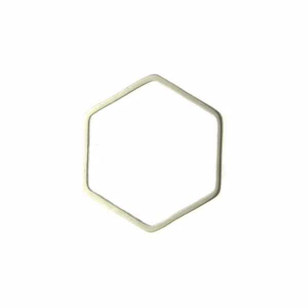 Mörkt Silverfärgad 16x18mm  Metallram Hexagon 1st