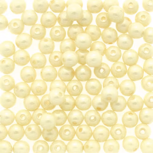 Opaque White Ivory Luster Runda/Druks 3mm 100st