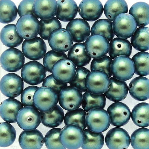 Moonstone Blue Vaxade Runda/Druks 6mm 50st