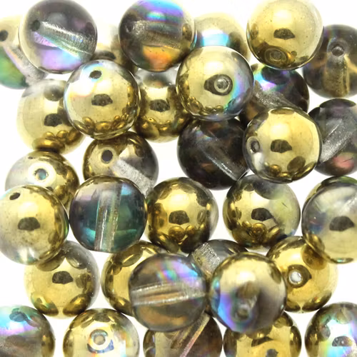 Crystal Golden Rainbow Runda/Druks 8mm 25st