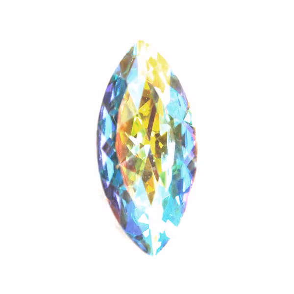 Crystal AB Kinesisk Strass Navette 10x5mm 4st