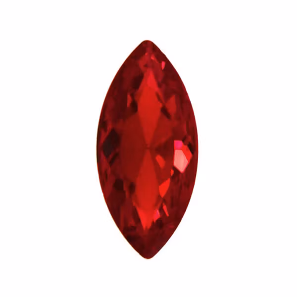 Ruby Kinesisk Strass Navette 10x5mm 4st