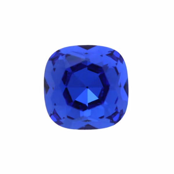Sapphire A Kvalitet Kinesisk Strass Cushion Square 18mm 1st