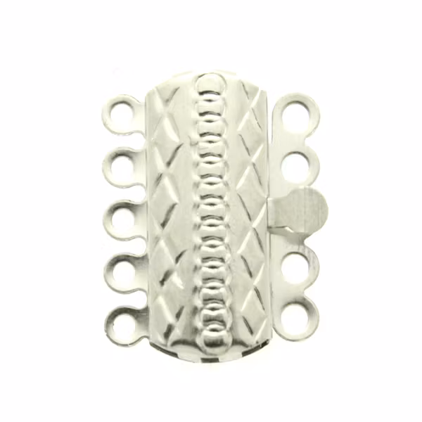 Mörkt Silverfärgat Boxlås Bred 5/5 öglor 304 Rostfritt Stål 20x15mm 1st