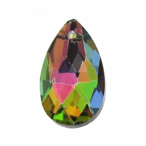 Rainbow Pear Pendant 22x13mm 1st