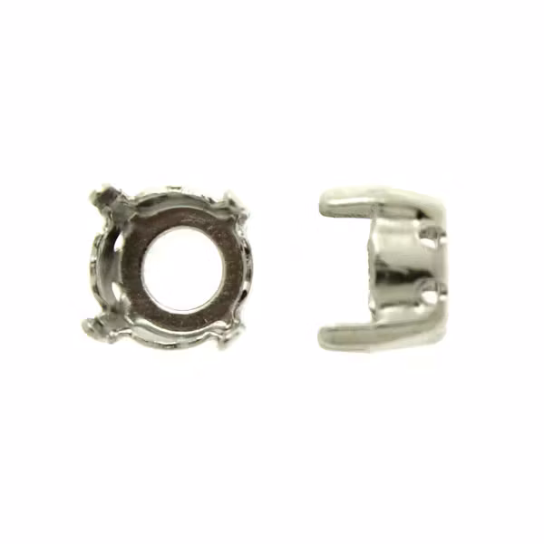 Mörkt Silverfärgad Infattning Chaton ss39-40 8mm 4st