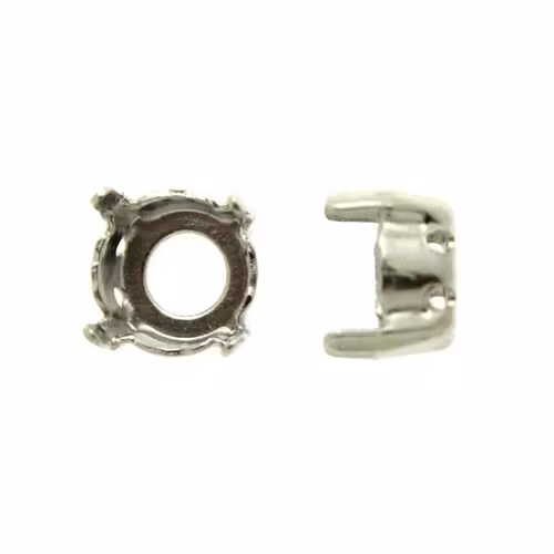 Mörkt Silverfärgad Infattning Chaton ss39-40 8mm 4st