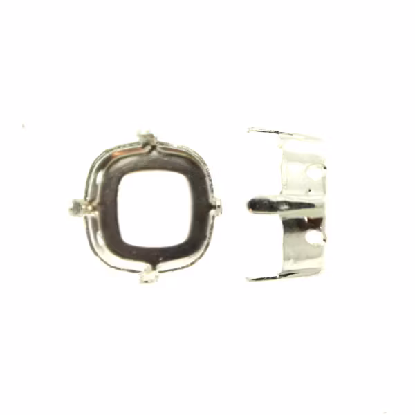 Silverfärgad Infattning Cushion Square 12mm 2st