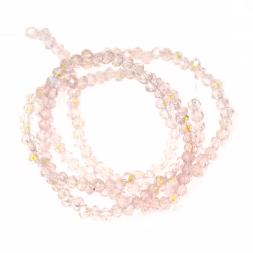 Light Rose AB Facetterade Rondeller / Abacus 1,5x2mm