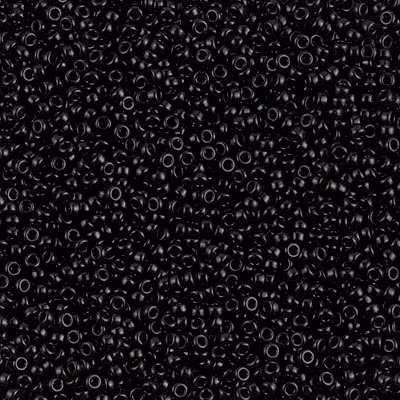 Opaque Black 15-0401 Miyuki Seedbeads 15/0 5g