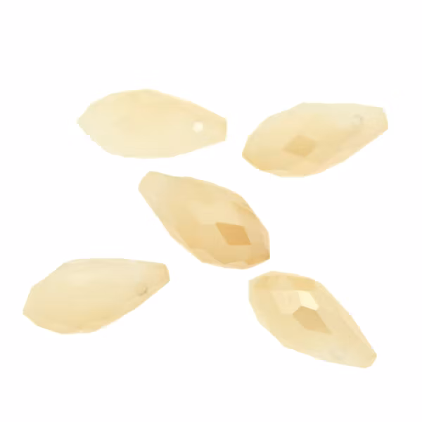 Opal Peach Gold Luster Droppe Glas 12x6mm 1st