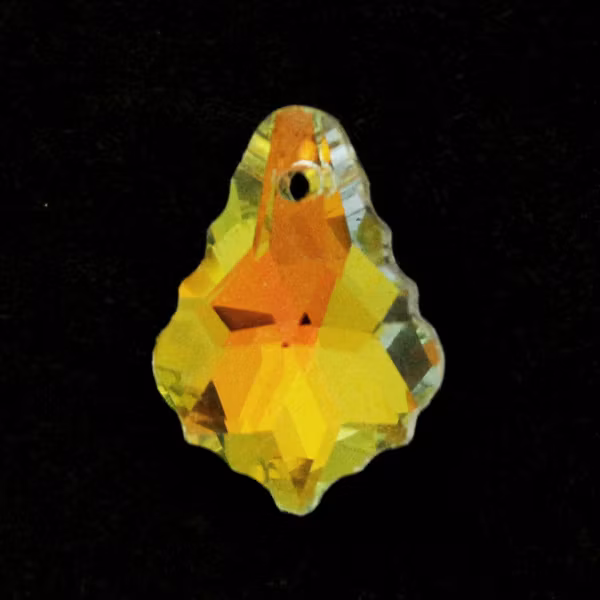 Crystal AB Baroque Pendant 16x11mm 1st