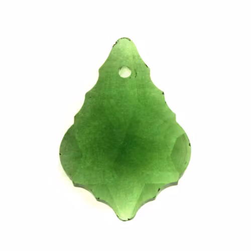 Dark Green Baroque Pendant 16x11mm 1st