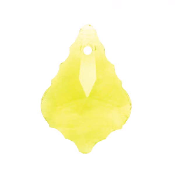 Yellow Baroque Pendant 22x15mm 1st