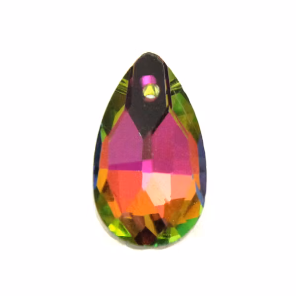 Rainbow Pear Pendant 16x9mm 1st