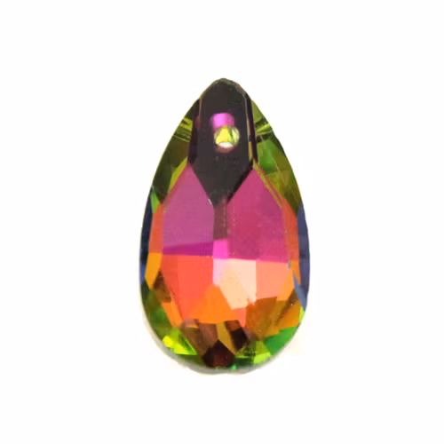 Rainbow Pear Pendant 16x9mm 1st