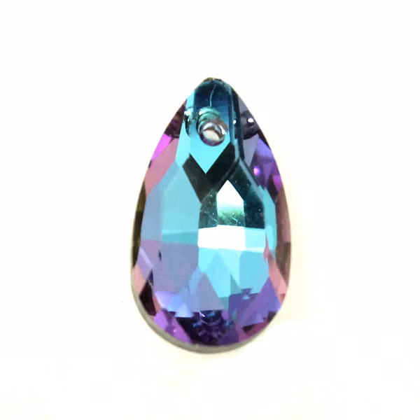 Violet Rainbow Pear Pendant 16x9mm 1st