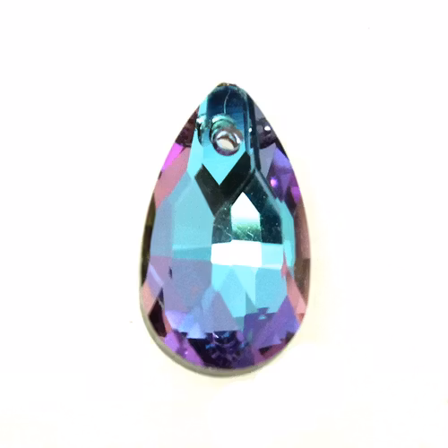 Violet Rainbow Pear Pendant 16x9mm 1st