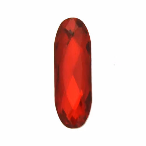 Ruby Kinesisk Strass Long Oval 27x9mm 1st