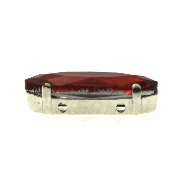 Mörkt Silverfärgad Infattning Long Oval 21x7mm 2st