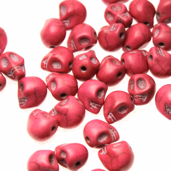 Cerise Howlit Dödskallar 10mm 1st