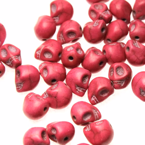 Cerise Howlit Dödskallar 10mm 1st
