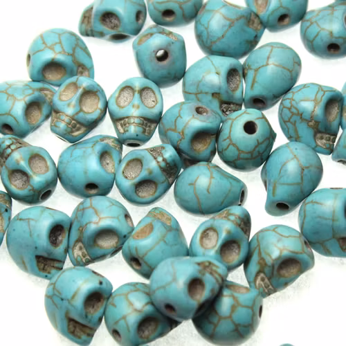Turkos Dödskallar 10mm 1st